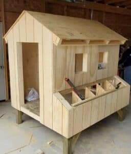 Coop almost ready for raising chickens