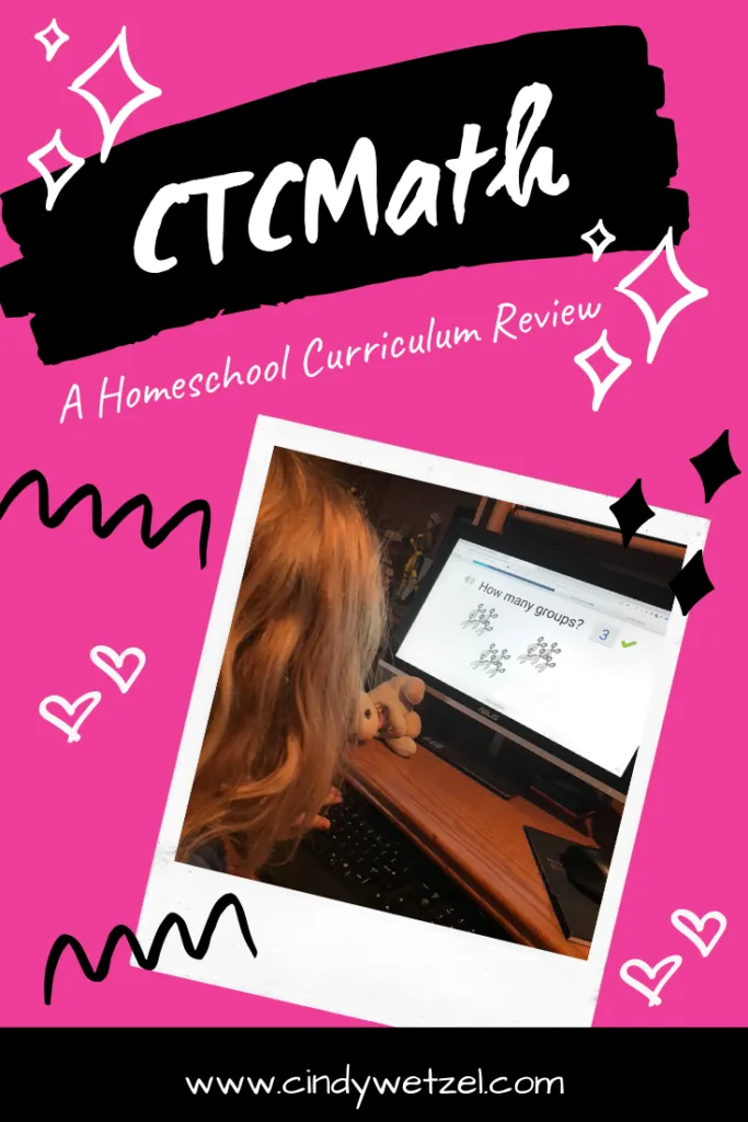 CTCMath Review featuring first grade girl using computer