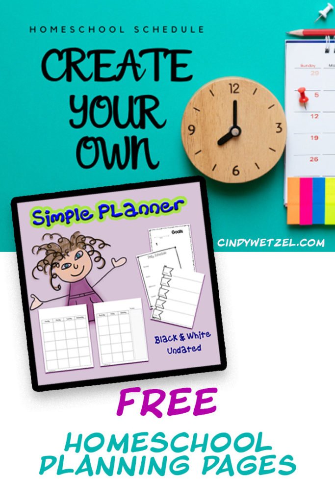 Homeschool Schedule and Free Planning Pages